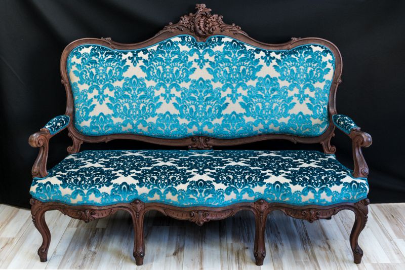 Sofa um 1900, fertig gepolstert