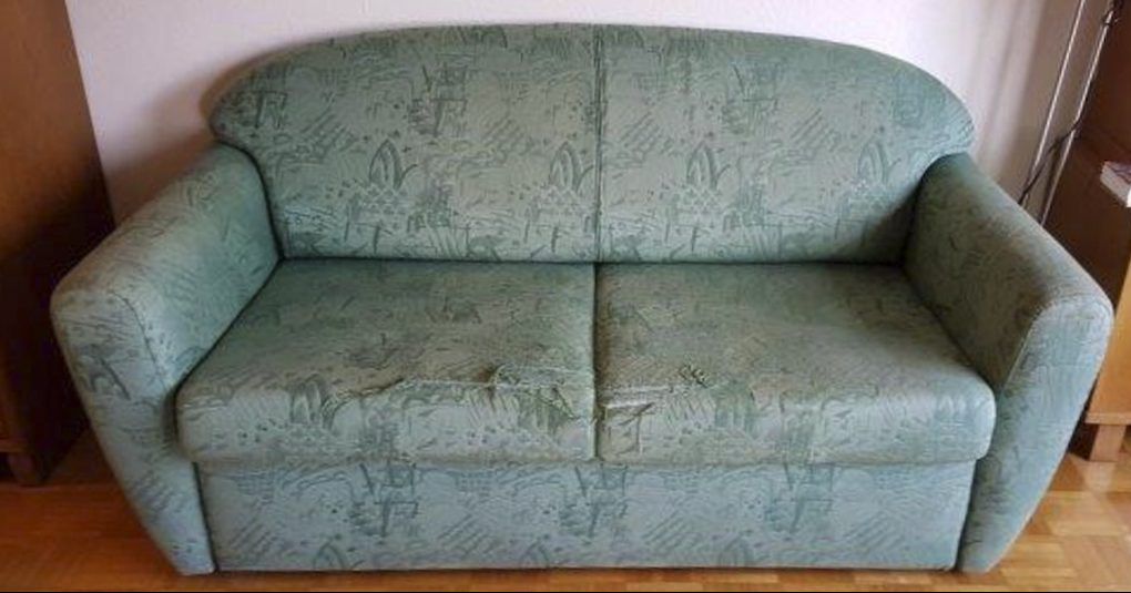 Schlafsofa, vorher
